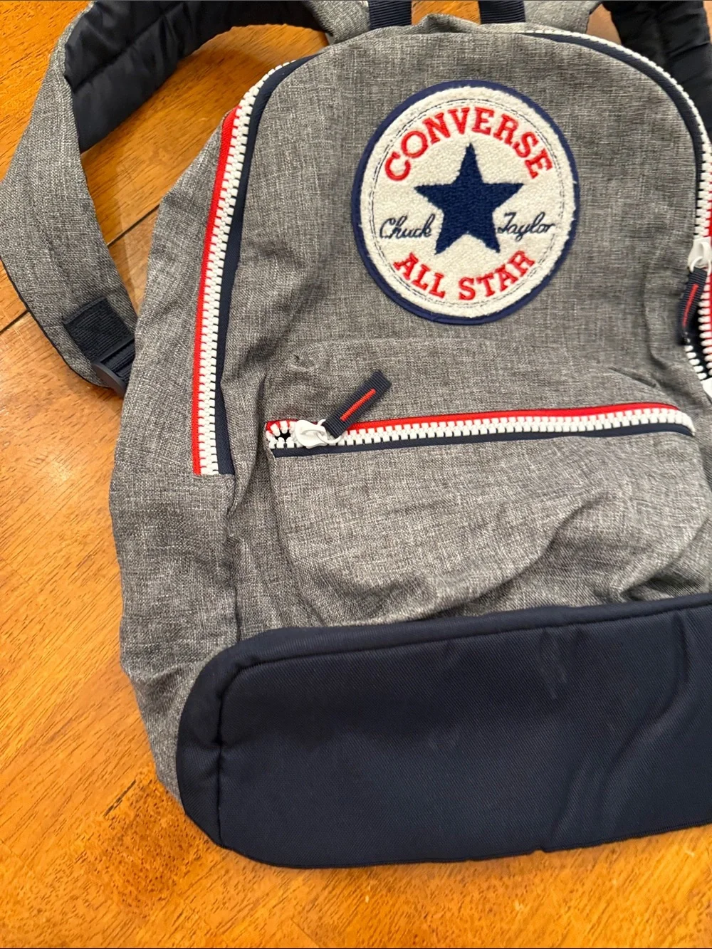 Converse Grey & Navy Men's Backpack with Red Trim